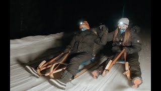 La luge nocturne aux Diablerets [upl. by Weisman]