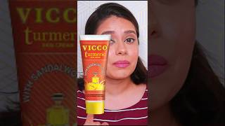 I Tried Vicco Turmeric Cream On Acne Skin shortsfeed viccoturmeric acneskin [upl. by Valora]