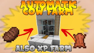 How to build an automatic cow farm AND xp farm in Minecraft 116 Compact and Efficient [upl. by Nirre]