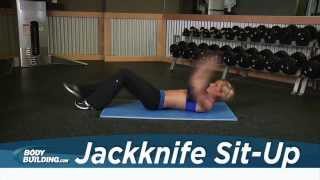 Jackknife Sit Up  Core  Abs  Bodybuildingcom [upl. by Silisav28]