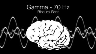 Highest Brainwave Frequency Gamma Binaural Beat  70Hz 1h Pure [upl. by Tsirhc]