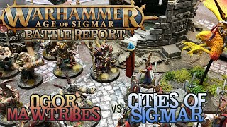 Warhammer Age of Sigmar Battle Report  Living City vs Ogor Mawtribes [upl. by Randolf327]