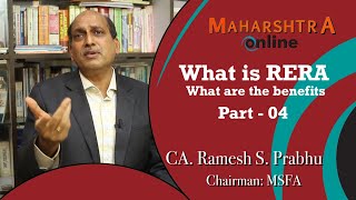 Redevelopment of CHS information By CA Ramesh S Prabhu Part 04 What is RERA amp its important [upl. by Auhesoj]