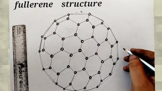 how to draw fullerene structure I how to draw fullerene structure easily I fullerene structure kaise [upl. by Trab]