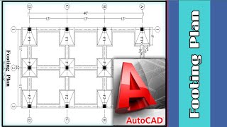 How to Create Footing Plan In Auto Cad [upl. by Robers632]