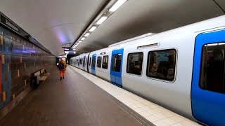 Stockholm Metro  Zinkensdamm Station  Sweden  220424 [upl. by Sivatnod]