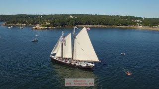 Drone Video Gloucester Schooner Festival 2015  Parade of Sail [upl. by Otrevogir625]