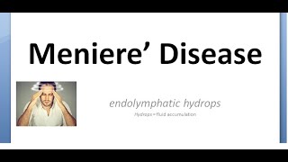 ENT Meniere Disease Part 1 Menieres Endolymphatic Hydrops What is Cause Aetiology reason why ear [upl. by Sirtimed455]