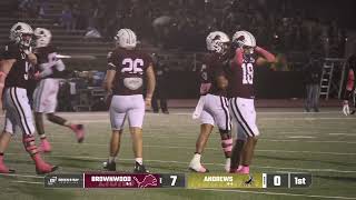 Brownwood vs Andrews  Week 10 2023 Season Replay [upl. by Posehn366]