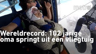 102jarige oma is s werelds oudste skydiver ooit [upl. by Ludwig]