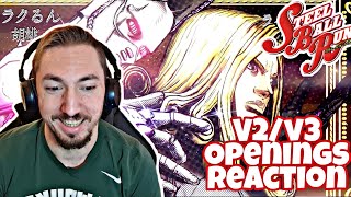 V2 got me HYPED JoJos Bizarre Adventure Steel Ball Run V2V3 Opening REACTION [upl. by Gesner]