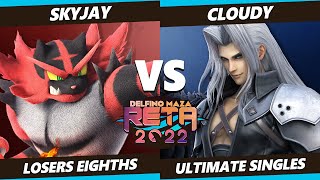 RETA 2022 Top 8  Skyjay Incineroar Vs Cloudy Sephiroth SSBU Ultimate Tournament [upl. by Hamford]