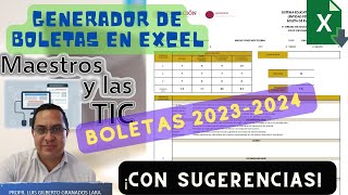 NUEVO GENERADOR DE BOLETAS AUTOMÁTIZADO PARA CICLO 20232024 [upl. by Lavud196]