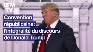 Convention républicaine lintégralité du discours de Trump 5 jours après sa tentative dassassinat [upl. by Vaughn]