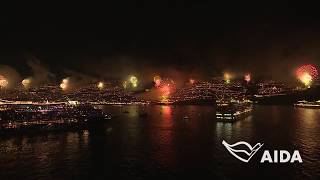 Silvester mit AIDA  Feuerwerk auf Madeira [upl. by Tunk]