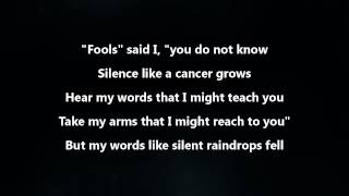 Disturbed  The Sound Of Silence Lyrics Video [upl. by Notsehc]