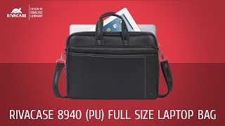 RIVACASE 8940 PU black full size Laptop bag 16quot [upl. by Bekaj571]