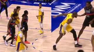 LEBRON GOES AT ISAIAH STEWART amp GETS CALLED FOR A TECH FOUL AFTER INCIDENT [upl. by Iek]