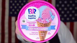 Baskin Robbins Cotton Candy Ice Cream Review [upl. by Eiser412]