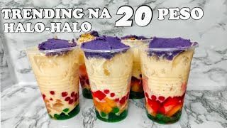 TRENDING NA HALOHALO PANG NEGOSYO HOME MADE LAHAT NG SANGKAP KAYA MASARAP [upl. by Lesli]