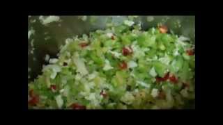 End of Harvest Canning Green Tomatoe Piccalilli Relish [upl. by Hughie]