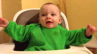 7 month old baby talking  hilarious [upl. by Enimsaj]