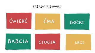 Zmiękczenia Ć Ci  ORTOGRAFIA PISOWNIA WYRAZÓW [upl. by Lorelei]