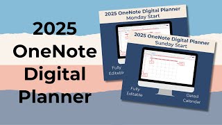 OneNote 2025 Digital Planner [upl. by Nalo]