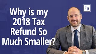 Why is my 2018 Tax Refund So Much Smaller [upl. by Eintirb]