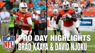 Brad Kaaya and David Njoku Miami Hurricanes Pro Day Highlights  2017 NFL Draft [upl. by Janet]