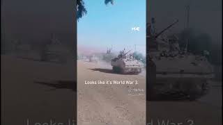 A large number of Jordanian tanks move towards the border with Israel [upl. by Baerl]