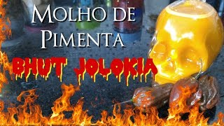 MOLHO DE PIMENTA CASEIRO COM BHUT JOLOKIA Pimenta Fantasmaem um minuto [upl. by Aym]