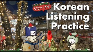 EngJpn Sub Korean Listening Practice  Strolling with Korean  Comprehensible Input Vlog 🎄크리스마스 [upl. by Genovera214]