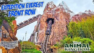 Expedition Everest Front Row On Ride POV in Animal Kingdom at Walt Disney World Jan 2024 4K [upl. by Eniffit]