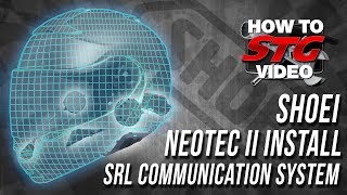 Shoei Neotec II Sena SRL Communicator Install  Sportbiketrackgearcom [upl. by Nahn]