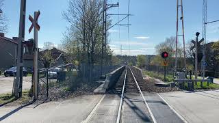 Järnvägsövergång Näsby Allé  Swedish railroad crossing [upl. by Ecyor]