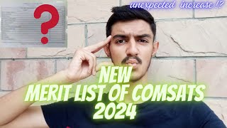 NEW 1st Merit List Of Comsats University Spring 2024  Life At Comsats [upl. by Atniuqal]