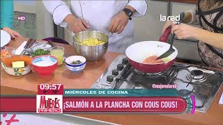 Receta de salmón a la plancha con ensalada de couscous [upl. by Haldas]