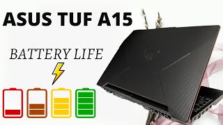 ASUS TUF A15  BATTERY TEST  60 VS 144 Hz Comparison [upl. by Enorel680]