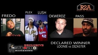 R2A  Loonie vs Dizaster DECLARED WINNER BY LUSH ONEOKWERDZPLEXPASSFREDO Araneta Dreams [upl. by Zoie]