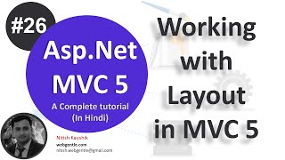 26 Layout in MVC  mvc tutorial for beginners in net c [upl. by Gurango]