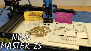 NEJE Portable Laser Engraving Machine Master 2S 20W with small upgrade unbox  assembly  test [upl. by Burd345]