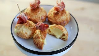 Savoury Profiteroles Filled With Mornay amp Bacon [upl. by Rednazxela]