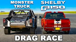 770hp Shelby F150 v Monster Race Truck DRAG RACE [upl. by Auahsoj]