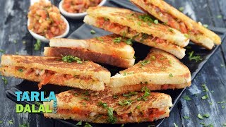 Quick Sandwich Recipe Veg Tava Sandwich Recipe by Tarla Dalal [upl. by Aital123]