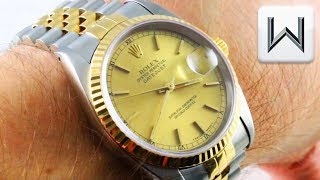 Rolex Datejust Two Tone Jubilee Bracelet 16233 Luxury Watch Review [upl. by Albers32]