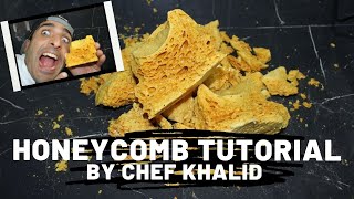 How To Make The Best Crunchie Honeycomb Fast And Easy  Chef Khalid Tutorial [upl. by Hilar]