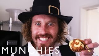 How to Make Deep Fried Turkey Balls With TJ Miller amp Andy Windak [upl. by Atiekal]