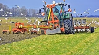 Ploughing and soil preparation in one pass with a Fendt 936 Vario with Kverneland 7 furrow LO 100 [upl. by Annahsad]