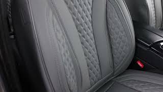 Luxury Nappa Leather Car Seat Covers Easy Install amp Universal Fit for Any Vehicle [upl. by Ahsinaj]